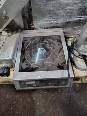 Lot 66 - Meat Slicer x 2, Electric Hob, Fisher Scale...
