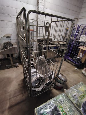 Lot 106 - Trolley of Pans/Saucepans etc