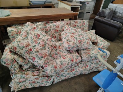 Lot 130 - Sofa and Poof