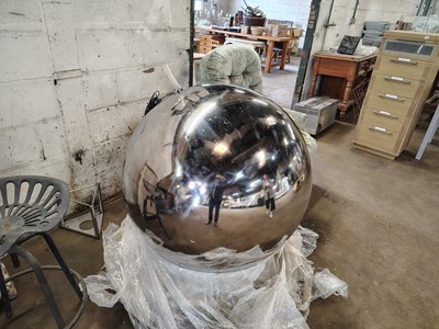 Lot 138 - Stainless Steel Water Feature Sphere