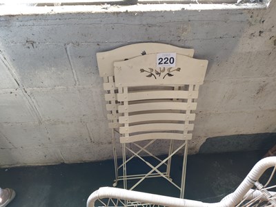 Lot 220 - Steel Folding Chairs x 2