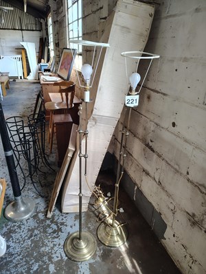 Lot 221 - Cast Iron Lamps x 2 (as per photo)