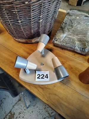 Lot 224 - Triple spotlight ceiling fixture with a...