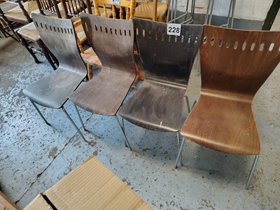Lot 228 - Wooden Chairs x 4