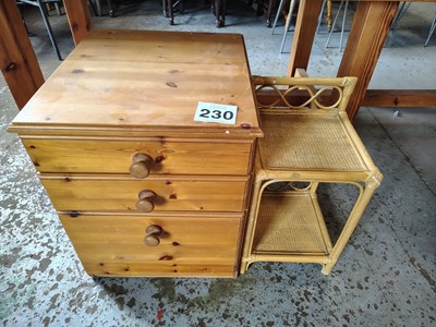 Lot 230 - Side Drawer and Cabinet