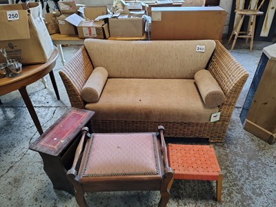 Lot 248 - Garden Sofa and Stools