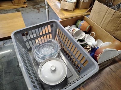 Lot 253 - Box of China and Box of Glasses