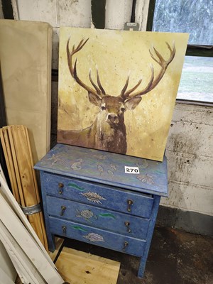 Lot 270 - Chest of Drawers and Picture