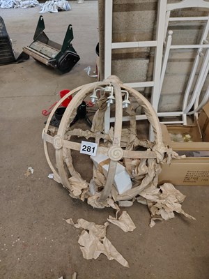 Lot 281 - Wooden Chandelier Light