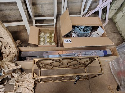 Lot 283 - Boxes of Christmas Decorations x 3, Lights,...